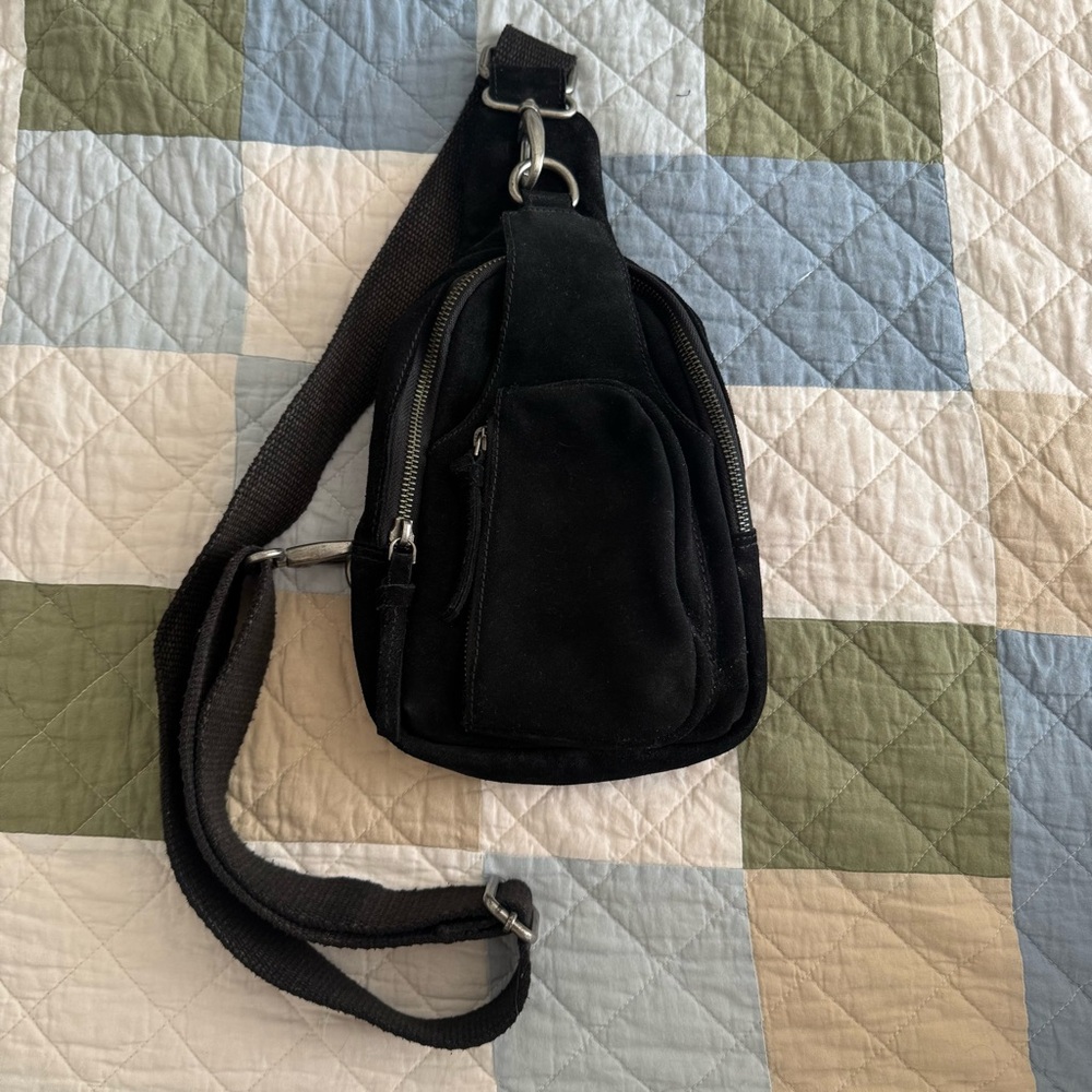 Free People Black Hudson Sling Bag